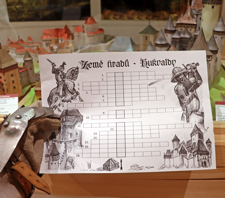 Hradní hledačka pro rytíře a princezny v expozici ZEMĚ HRADŮ