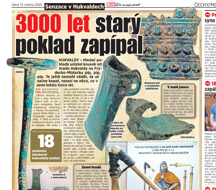 V expozici ZEMĚ HRADŮ najdete vystavený Hukvaldský poklad (Deník BLESK)