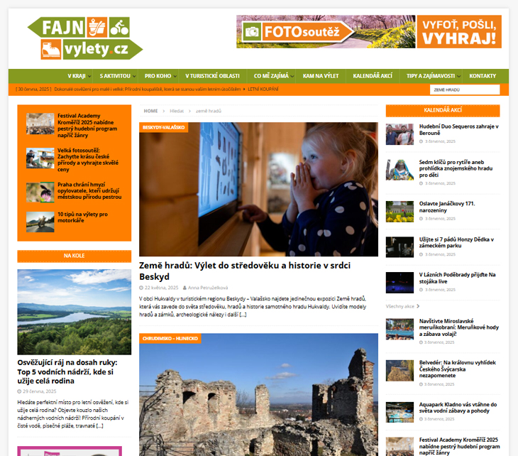 Expozice ZEMĚ HRADŮ zařazena mezi FAJN výlety.cz